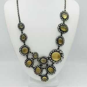 J. Crew Yellow Jeweled Bib Necklace